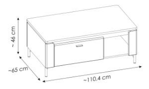 Obrazek Stolik Lazio z szufladą 1S LAZT01