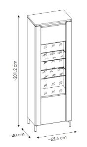 Obrazek Witryna jednodrzwiowa Lazio 1D LAZV01