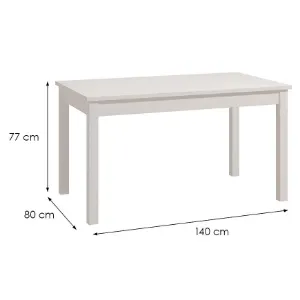 Obrazek Stół Narvik 140x80 Biały 11013587