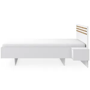 Obrazek Łóżko Florencja 160 Z Szafkami Biały/Dąb Artisan