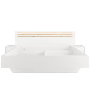 Obrazek Łóżko Florencja 160 Z Szafkami Biały/Dąb Artisan