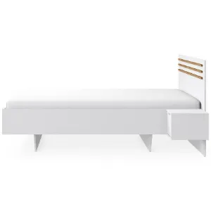 Obrazek Łóżko Florencja 180 Z Szafkami Biały/Dąb Artisan