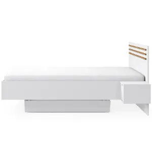 Obrazek Łóżko Florencja 180 Z Szafkami Biały/Dąb Artisan