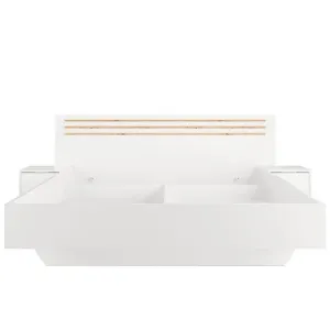 Obrazek Łóżko Florencja 180 Z Szafkami Biały/Dąb Artisan