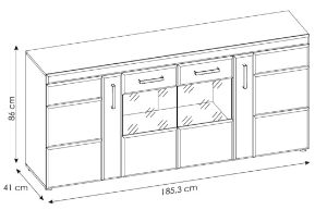Obrazek Komoda czterodrzwiowa Cortina CNAK04