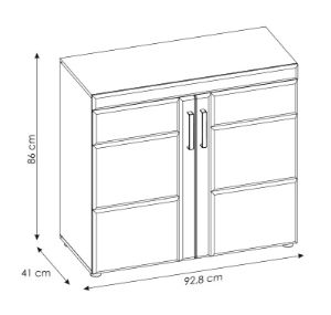Obrazek Komoda dwudrzwiowa Cortina 2D CNAK01
