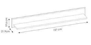 Obrazek Półka wisząca 157 cm Cortina CNAP02