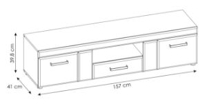 Obrazek Komoda RTV dwudrzwiowa z szufladą Cortina 2D1S CNAF02