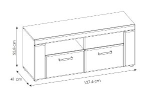 Obrazek Komoda RTV Cortina z szufladami 2S CNAF01
