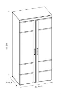 Obrazek Szafa dwudrzwiowa Cortina CNAS02