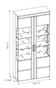 Obrazek Witryna dwudrzwiowa wysoka Cortina CNAV03