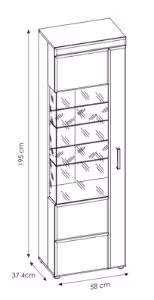 Obrazek Witryna jednodrzwiowa Cortina lewa CNAV02L