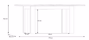 Obrazek Stół rozkładany Nortado 120-175 cm