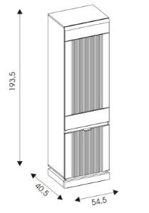 Obrazek Szafka dwudrzwiowa Milton ML07 kaszmir