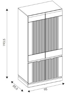 Obrazek Szafa czterodrzwiowa Milton ML08 kaszmir