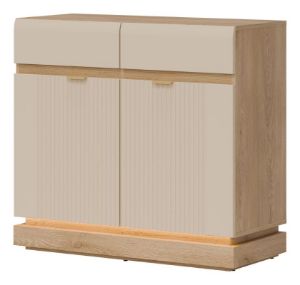 Obrazek Komoda dwudrzwiowa Milton ML02 z szufladami kaszmir