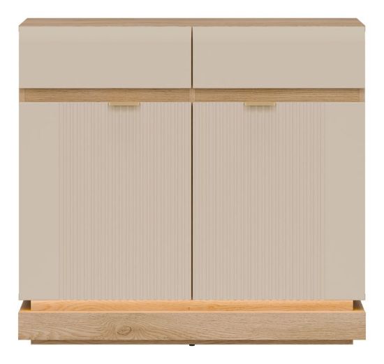 Obrazek Komoda dwudrzwiowa Milton ML02 z szufladami kaszmir