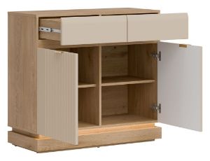 Obrazek Komoda dwudrzwiowa Milton ML02 z szufladami kaszmir