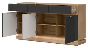 Obrazek Komoda szeroka Milton ML03 z szufladami antracyt