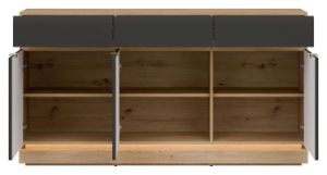 Obrazek Komoda szeroka Milton ML03 z szufladami antracyt