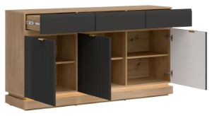 Obrazek Komoda szeroka Milton ML03 z szufladami antracyt