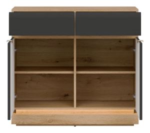 Obrazek Komoda dwudrzwiowa Milton ML02 z szufladami antracyt