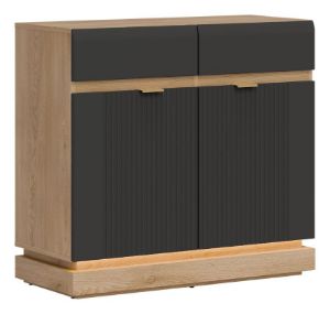 Obrazek Komoda dwudrzwiowa Milton ML02 z szufladami antracyt