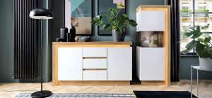 Obrazek Komoda dwudrzwiowa Lyon LYOK01 z szufladami