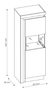 Obrazek Witryna jednodrzwiowa Lyon LYOV01P prawa