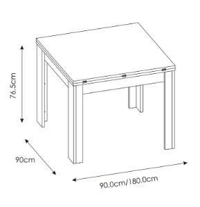 Obrazek Stół rozkładany 90-180 cm Lyon LYOT05
