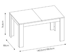 Obrazek Stół rozkładany 140-180 cm Lyon LYOT03