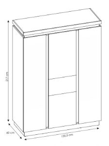 Obrazek Szafa 3D trzydrzwiowa Lyon LYOS02