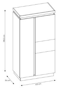 Obrazek Szafa 2D dwudrzwiowa Lyon LYOS01