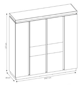 Obrazek Szafa 4D czterodrzwiowa Lyon LYOS03