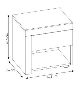 Obrazek Szafka nocna lewa Lyon LYOK03L