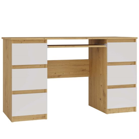 Obrazek Biurko Krister dąb artisan/biały
