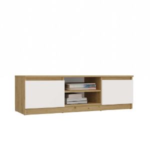 Obrazek Szafka RTV Tula 120 dąb artisan/biały