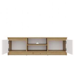 Obrazek Szafka RTV Tula 120 dąb artisan/biały