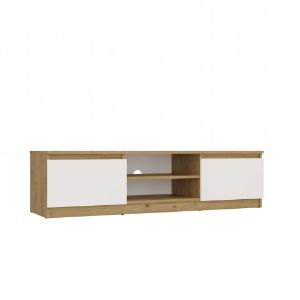 Obrazek Szafka RTV Tula 140 dąb artisan/biały