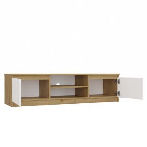 Obrazek Szafka RTV Tula 140 dąb artisan/biały