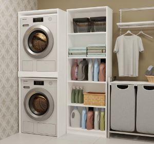 Obrazek Szafka na pralkę i suszarkę Zara Twin biała