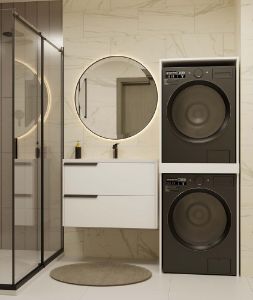 Obrazek Szafka na pralkę i suszarkę Zara Twin biała