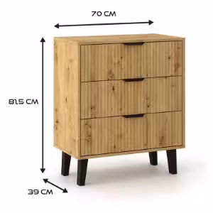 Obrazek Komoda Koni 3S Slim dąb artisan