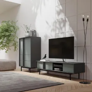 Obrazek Szafka RTV 120 Alsy 10 Aloes/Antracyt