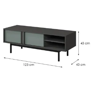 Obrazek Szafka RTV 120 Alsy 10 Aloes/Antracyt