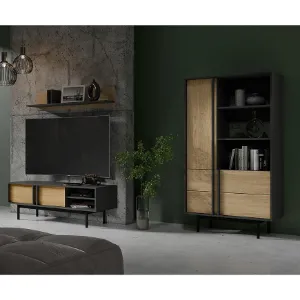 Obrazek Szafka RTV 160 Alsy 9 Dąb Olejowany/Antracyt