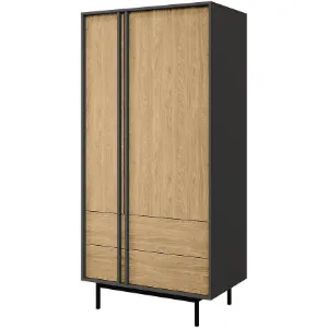 Obrazek Szafa Alsy 1 Dąb Olejowany/Antracyt