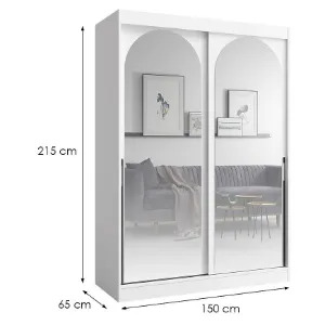 Obrazek Szafa 2d Modin 150 Biały