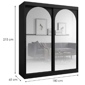 Obrazek Szafa 2d Modin 180 Czarny