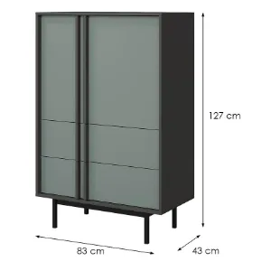Obrazek Szafka Alsy 5 Aloes/Antracyt